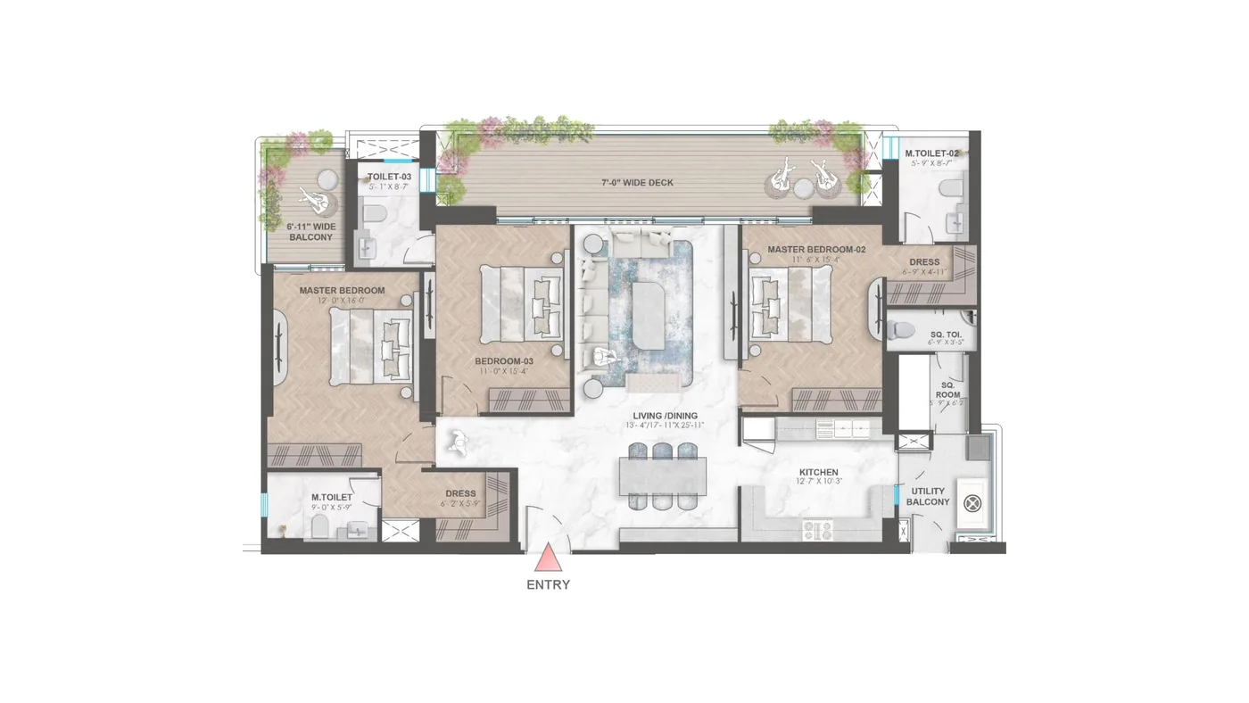 Smartworld Residences by Elie Saab floor plan 1