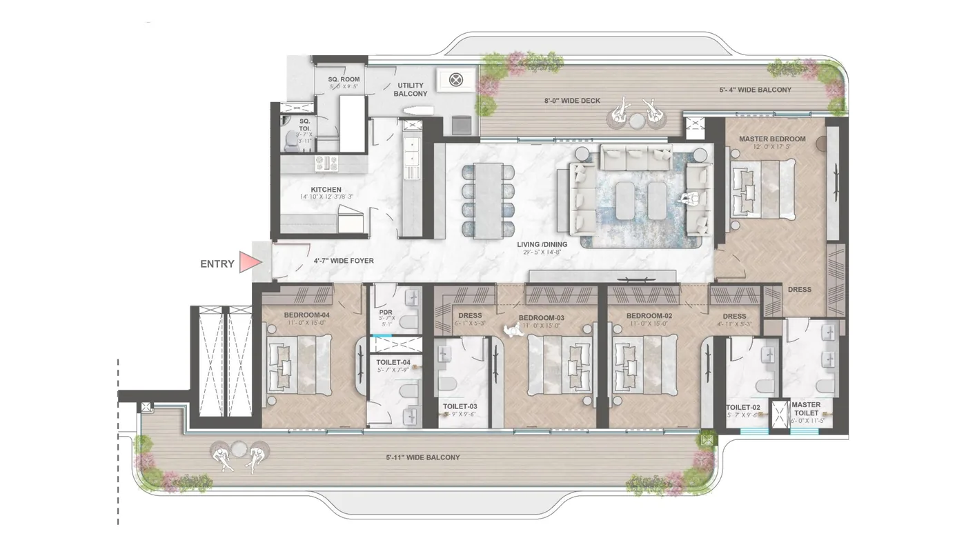 Smartworld Residences by Elie Saab floor plan 3