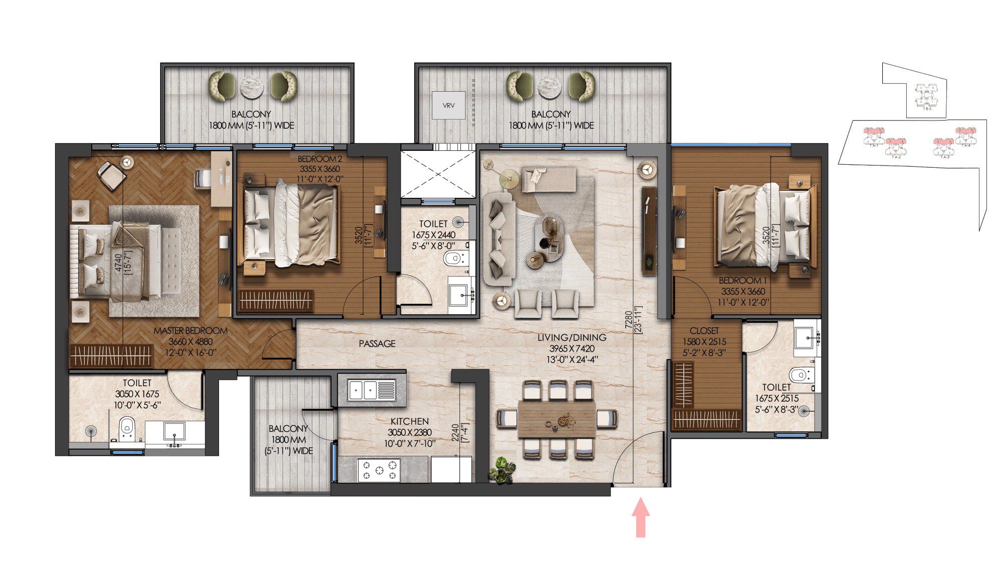 Tonino Lamborghini Residences floor plan 1