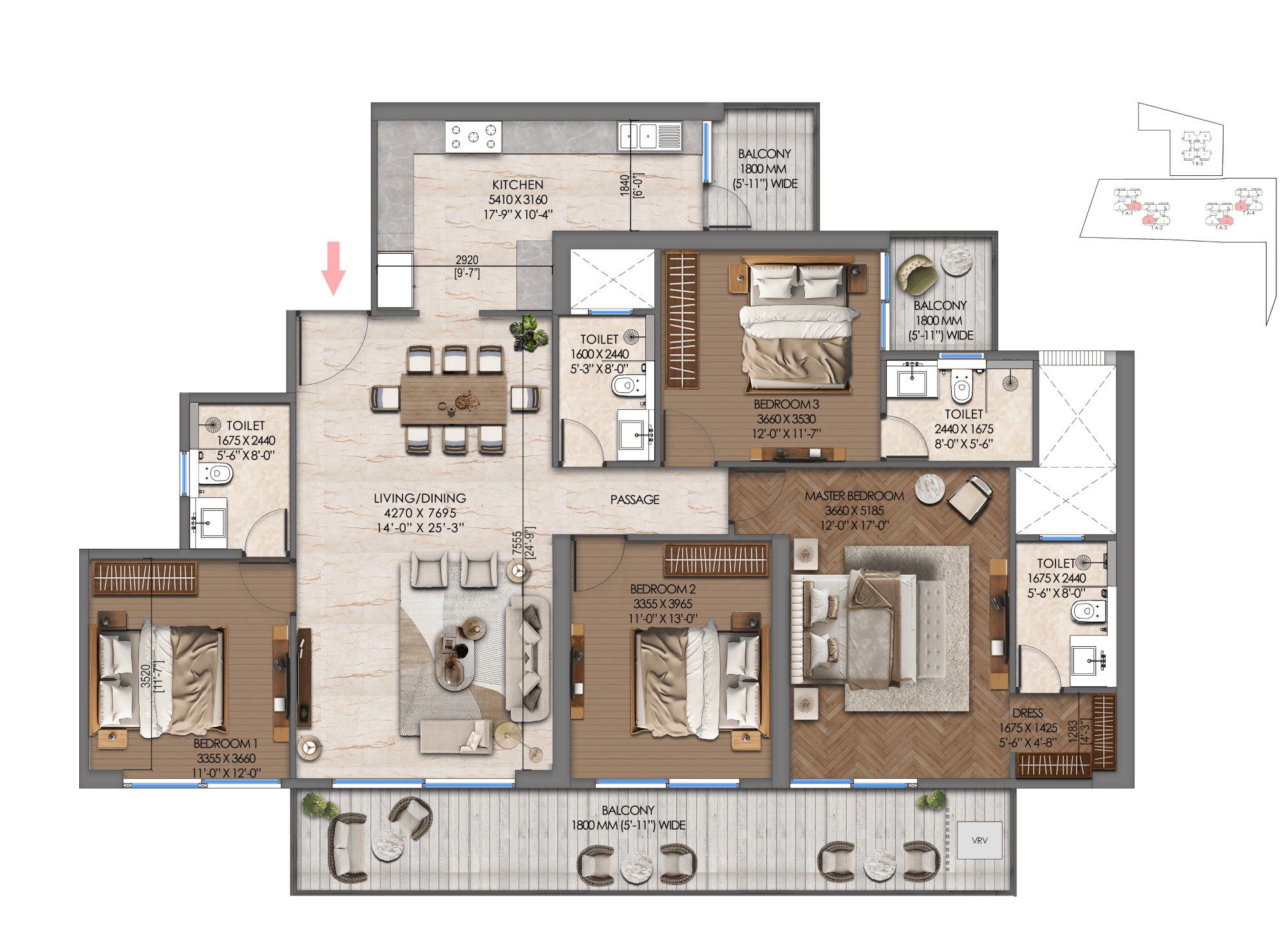 Tonino Lamborghini Residences floor plan 3