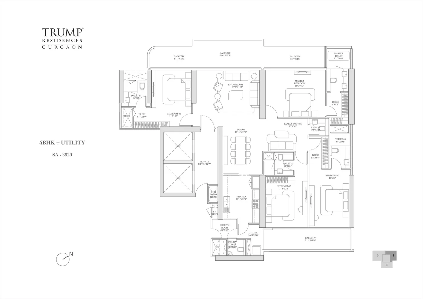 Smartworld Trump Residences floor plan 2