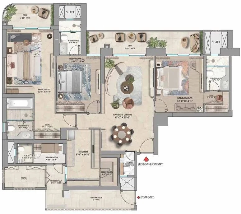 Westin Residences Gurugram floor plan 2