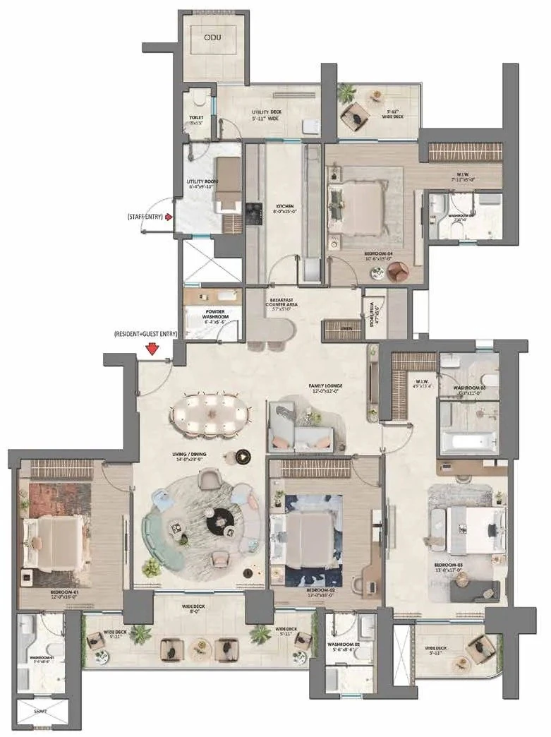 Westin Residences Gurugram floor plan 3